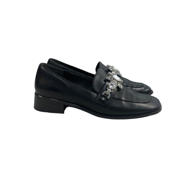 Marc Jacob’s Black Leather Gem Rhinestone Strap Dress Shoes Sz 41 (9.5 US) - Picture 4 of 10